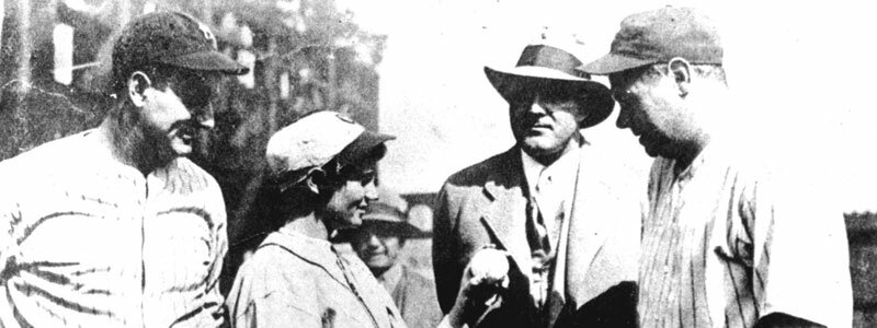 Jackie Mitchell, Joe Engel, Gehrig and Ruth